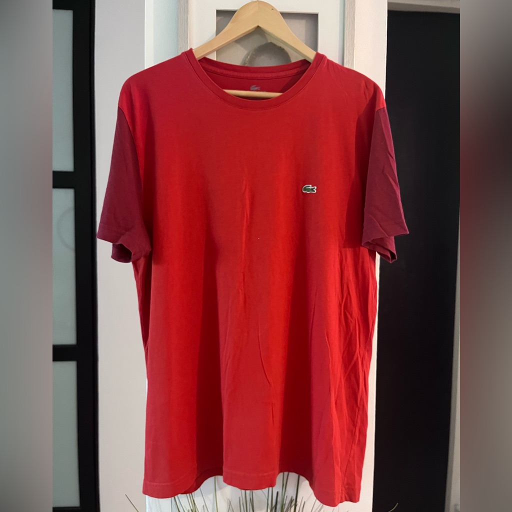 Lacoste Red Tshirt Shortsleeved Sz Xl
